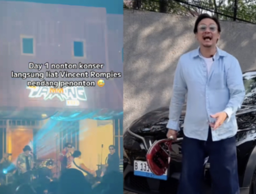 Vincent Rompies Tendang Penonton yang Naik Panggung, Mau Turunkan Bass Tapi Dicegah